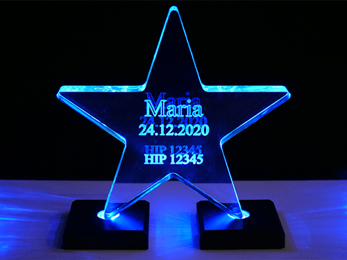 Estrella de metacrilato (iluminada) 